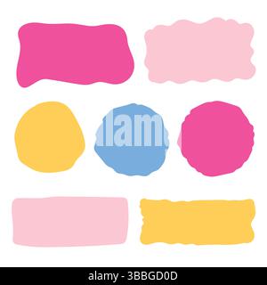Hand drawn quote box collection Stock Vector