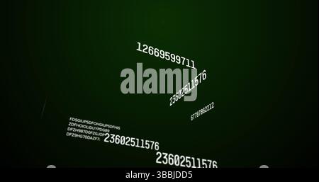 Image of data processing over black background Stock Photo