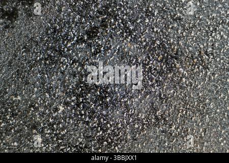 Rust stains on cast iron surface, macro Stock Photo