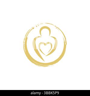 Yoga logo meditation spa beauty symbol vector image. Meditation logo beauty spa logo yoga health logo Stock Vector
