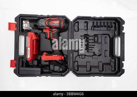 16.05.2025 Kyiv. Ukraine Cordless screwdriver Stock Photo