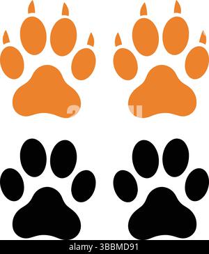Animal Paw Print Icon Versatile Design Element for Pet and Wildlife Themes Stock Vector