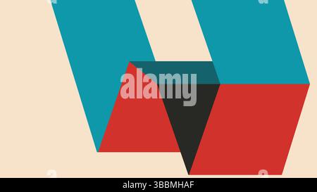 Overlapping Abstract Blocks Background Stock Vector