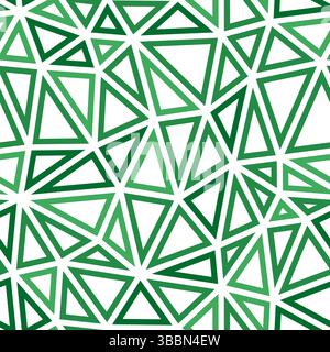 Abstract background with mosaic triangle shapes. Medium triangles size. Monotone style. Geometric shapes outlined. Repeatable pattern. Stock Vector