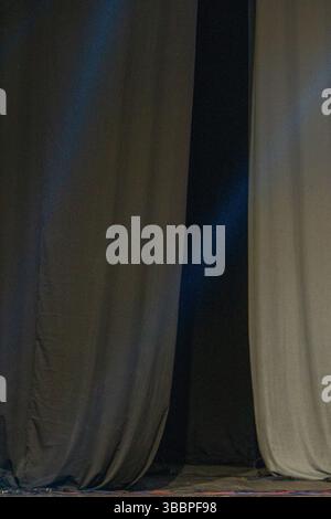Theater Curtains – Balance and Contrast on Stage Stock Photo