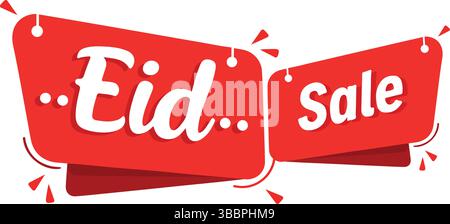 Eid Sale Tag , PNG , Eid Sale Banner White Background Stock Vector