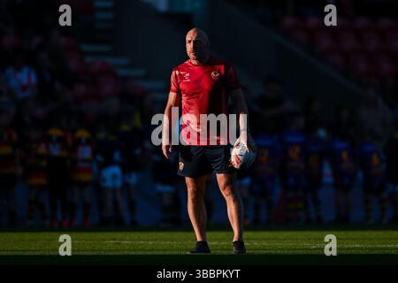 during the BetFred Super League match between Huddersfield Giants and ...