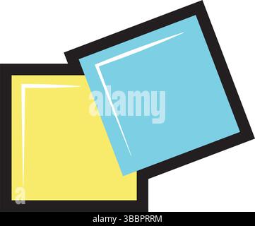 Sticky note paper stack. Vector illustration Stock Vector