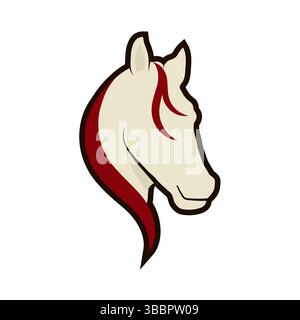 Modern Colorful Horse Stallion or Equestrian Logo Symbol Stock Vector