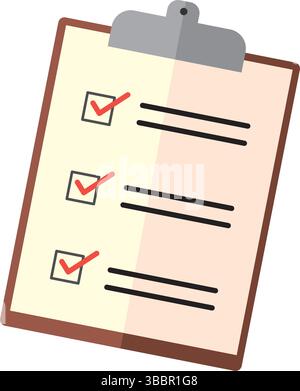 paperboard checklist document Stock Vector Image & Art - Alamy