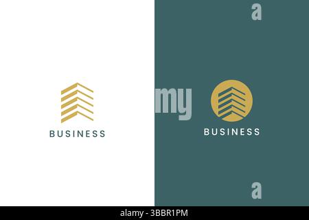 Building Construction Business Finance Premium and Luxury Logo Template. Hotel, Office, Real Estate, Architecture, Marketing, House, Rent and Property Stock Vector