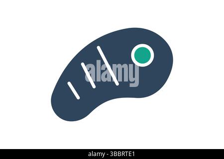 Steak icon. solid icon style. icon related to prime cut of beef. food elements vector illustration Stock Vector