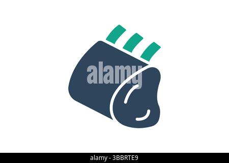 Lamb icon. solid icon style. icon related to lamb rack. meat elements vector illustration Stock Vector