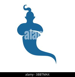 gennie logo design template with lamp Stock Vector