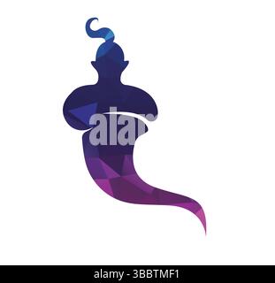 gennie logo design template with lamp Stock Vector