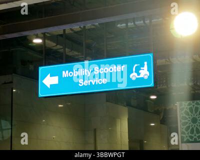 Signboard Meca Mecca, Saudi Arabia, June 20 2024: The hotels around the grand great ...