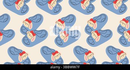 Seamless pattern with summer women's shoes Stock Vector