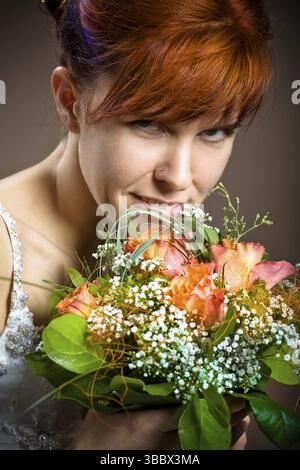 Portrait of a young bride Stock Photo