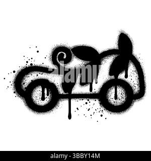 Car graffiti and leaves sprayed with black spray paint for an Eco friendly vehicle concept. Stock Vector