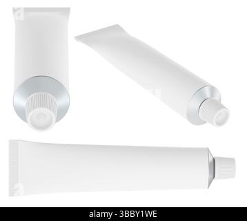 Blank white ointment tube mockup, 3d rendering Stock Photo - Alamy