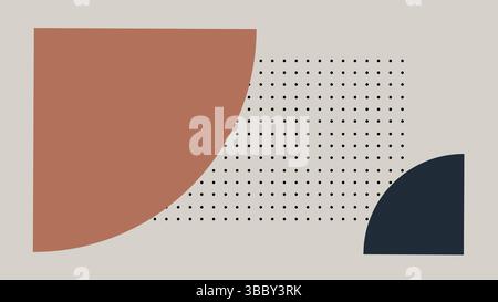 Minimal Abstract Design with Bold Arcs Stock Vector