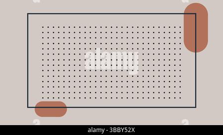 Minimal Abstract Layout with Dotted Grid Stock Vector