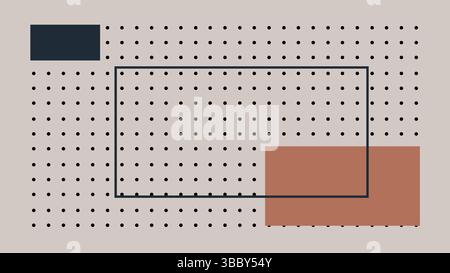 Minimalist Abstract Design with Rectangles Dotted  Stock Vector