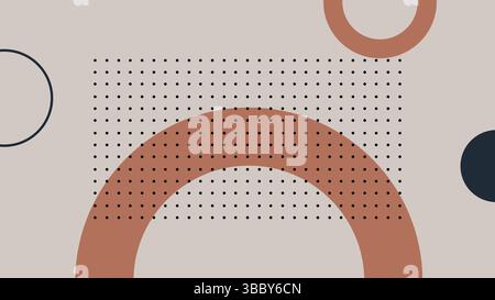 Abstract Geometric Composition with Arc  Stock Vector