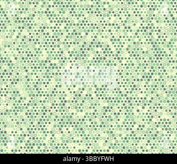 Vector science background. Bold rounded hexagons mosaic cells with padding and inner solid cells. Small hexagon geometric shapes. Stock Vector