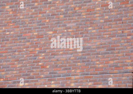 a brick wall built using stretcher / running bond Stock Photo