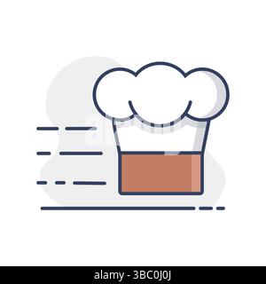 Fast delivery cook vector isolated icon. Graph symbol for cooking web site and apps design, logo, app, UI Stock Vector