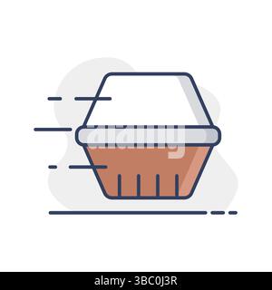 Food box vector isolated icon. Delivery sign. Graph symbol for cooking web site and apps design, logo, app, UI Stock Vector