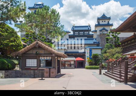 The Typical japanese architecture at Japan pavillon at Epcot amusement ...