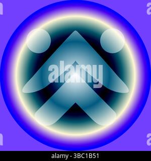 Abstract Blue and White Figure Wallpaper Stock Vector