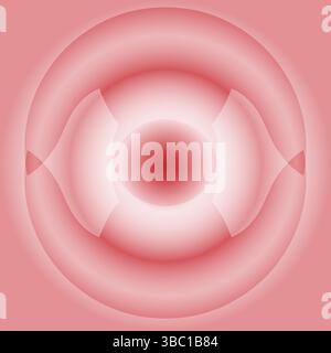 Abstract Pink and White Concentric Circles Stock Vector