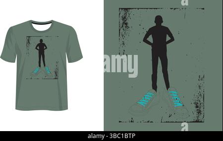 Men icon shirt  artwork design for apparel, stickers, posters, background and others. Stock Vector