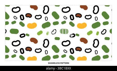 Colorful Abstract Organic Shapes Seamless Pattern for Modern Textile Designs Stock Vector