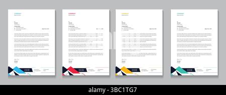 Professional Clean Letterhead Design Template Stock Vector