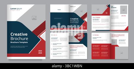 Creative Brochure template for company or business editable print template Stock Vector