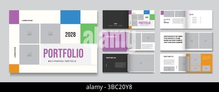 Portfolio design template or architecture portfolio or interior portfolio design Stock Vector