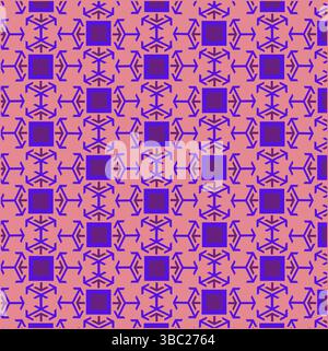 Abstract Seamless Arrows Geometric pattern. Colorful square shape geometrical editable pattern Design for fashion, fabric, textiles print, wallpaper. Stock Vector