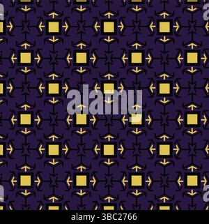 Abstract Seamless Arrows Geometric pattern. Colorful square shape geometrical editable pattern Design for fashion, fabric, textiles print, wallpaper. Stock Vector