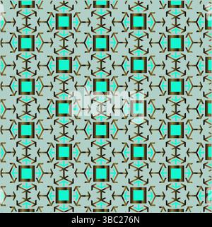 Abstract Seamless Arrows Geometric pattern. Colorful square shape geometrical editable pattern Design for fashion, fabric, textiles print, wallpaper. Stock Vector