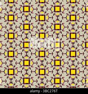 Abstract Seamless Arrows Geometric pattern. Colorful square shape geometrical editable pattern Design for fashion, fabric, textiles print, wallpaper. Stock Vector