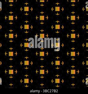 Abstract Seamless Arrows Geometric pattern. Colorful square shape geometrical editable pattern Design for fashion, fabric, textiles print, wallpaper. Stock Vector