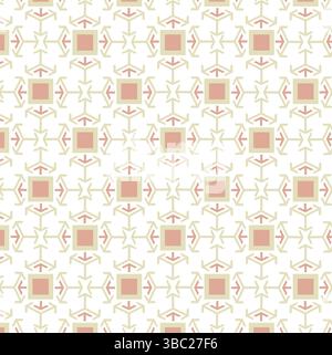 Abstract Seamless Arrows Geometric pattern. Colorful square shape geometrical editable pattern Design for fashion, fabric, textiles print, wallpaper. Stock Vector