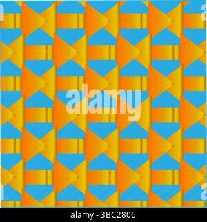 Abstract Seamless Geometric pattern. Triangular Colorful geometrical pattern of diamonds shapes. Design for fashion, floor, fabric, textile, wallpaper Stock Vector