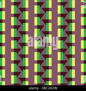 Abstract Seamless Geometric pattern. Colorful geometrical mixed shapes of triangles. Triangular pattern vector. Design for fashion, fabric, textiles. Stock Vector