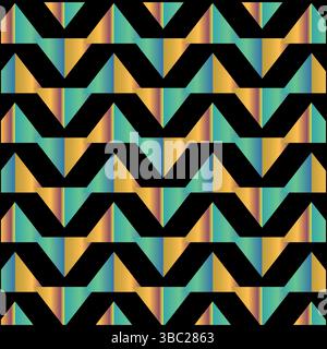 Abstract Seamless Geometric pattern. Colorful geometrical pattern of shapes. zig zig pattern vector. Design for fashion, fabric, textile, wallpaper. Stock Vector