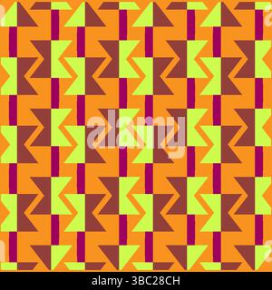 Abstract Seamless Geometric pattern. Colorful geometrical art of shapes. stripes pattern vector design for fashion, fabric, textiles print, background Stock Vector